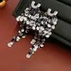 Moda Europea y Americana Elegantes Pendientes de Borla Super Brillantes Redondos Largos Sentido Avanzado Exagerados Atmosféricos Pendientes Transfronterizos