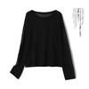 Camisa de protección solar y protector solar fina de verano microtransparente para mujer, suelta, de punto, manga larga, talla grande, para aire acondicionado, con cárdigan de punto