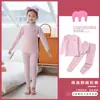 Pijama infantil, macio e confortável, conjunto de roupas de outono para meninos, algodão puro, para bebês e crianças pequenas, conjunto de roupa íntima térmica para estudantes, suéter de algodão para meninas