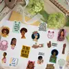 100 Adesivos de Grafite Inspiradores para Meninas Negras, Caderno DIY, Capa de Celular, Mala, Adesivos Impermeáveis de PVC