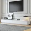 Móvel de TV de Chão de Luxo Leve Mesa de Centro Combinação Sala de Estar Pequeno Apartamento Armário de Armazenamento de Madeira Maciça Acabado Casa Novo Estilo 2025