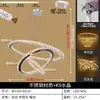 Araña de restaurante Berson de tira larga, una lámpara de cristal lujosa con un diseño inteligente, que presenta una lámpara de mesa tipo isla de estilo italiano con forma de anillo creativo