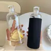 Famoso de Internet Mismo Estilo Alto Valor de Color Taza de Tiempo Tick para Hombres y Mujeres de Coche de Plástico Transparente Taza de Agua Portátil Simple Antifugas