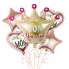 Balão de alumínio para o Dia das Mães transfronteiriço Tema Dia das Mães avental de amor Coroa Balão de decoração para festa de feriado atacado