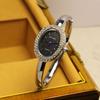 Reloj de Bañera Sunlifex para Mujer, Bisel de Diamante Color Oro Rosa, Lujo Ligero, Sensación de Alta Gama, Diseño de Nicho, Reloj con Pulsera Ovalada