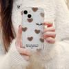 Funda para iPhone 15 Pro Max con sonrisa marrón, funda protectora transparente para Apple 14, 12 y 13 pulgadas