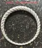 Pulseira de Aço Inoxidável Personalizada, Anel Redondo Vazado Retrô Liso de Alta Qualidade, Pulseira Feminina, Pulseira, Joias de Aço Titânio