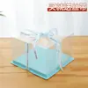 Caixa para bolo de aniversário 4 polegadas 6 polegadas 8 polegadas 10 polegadas 12 polegadas Altura elevada camada dupla transparente caixa de embalagem para assar tudo-em-um