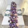 Arco de Flores de Chifre Roxo Estrutura de Flores para Flores Porta de Flores Foto de Casamento Bem-Vindo ao Vivo Fundo Arte Floral Arte Floral Simulação Arte Floral Arranjo Floral