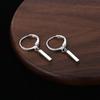 Aretes Largos de Borla de un Carácter para Mujer Coreanos Elegantes Simples Populares en Internet Moda Ins Diseño Geométrico con Sentido Hebilla para la Oreja