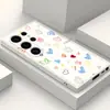 Temu venda quente cor macaron coração capa de celular Samsung impressão colorida UV impressão de alta definição GalaxyS23 capa macia