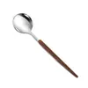 Cuchara de Acero Inoxidable con Mango Cuchara de Postre Taza para Avena Cuchara para Mezclar Café Cuchara para Miel Cucharilla de Té Cuchara Gruesa para el Hogar Vajilla
