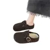 Zapatos Birkenstock con Suela Gruesa para Aumentar Altura, Correas en el Pie Retro, Pantuflas de Punta Cerrada, Ropa para Exteriores, Novedad Otoño 2026, Estilo Perezoso, Zapatos de Una Sola Pieza para Mujer