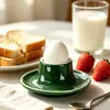 Cerámica Verde Retro Vajilla Cuenco Pétalo Plato Largo Mantequillera Tetera Taza Vajilla Doméstica de Hotel Venta al por Mayor Transfronteriza