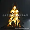 Luces en Forma de Árbol de Navidad Iluminación de Árbol de Navidad de Madera Adornos Tallado en Contrachapado Árbol de Navidad Luces LED Decorativas
