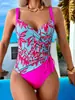 2026 Nuevo Llegada Traje de Baño de una Pieza Tallas Grandes para Mujer Europeo y Americano Tirantes Espagueti Cordón Sexy Hueco Bikini Traje de Baño En Stock