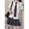 Camisa jk de manga média e curta uniforme bordado terno estilo universitário original cor branca de verão uniforme de aula de estudante uniforme escolar
