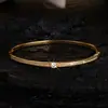 Pulseira de Prata Banhada a Ouro de Cobre Transfronteiriça Europeia e Americana com Fileira Única de Diamantes, Pulseira Fina, Estilo de Luxo Leve, Acessório Diário, Venda por Atacado Quente da Temu