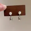 Pendientes minimalistas con colgante de gota de agua para mujer, estilo coreano, simples y versátiles, pendientes únicos