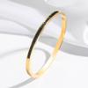 Pulsera para Mujer Europea y Americana de Acero Inoxidable con Diamantes Completos Pulsera para Mujer Oro Real Acero de Titanio Transfronteriza Moda Diamante Simple Elegante