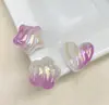 Luz Uv de Onda Acrílica Cambia de Color Corazón Estrella de Cinco Puntas Flor de Ciruelo Agujero Recto Cuentas Pulsera DIY Cadena de Teléfono Accesorios de Joyería