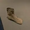 Botines de Gamuza con Tacón Grueso y Suela Gruesa, Punta Redonda, Forro de Felpa Cálida, Estilo Primavera/Otoño 2026, Hebilla, Cremallera Lateral, Mocasines Adelgazantes que Aumentan la Altura