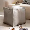 Funda de otomana de cuero, bolsa de almacenamiento para ropa vieja no utilizada, taburete bajo para sofá, puf para sala de estar, sofá perezoso para mirador