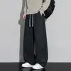 Nuevos pantalones casuales de algodón puro lavados y teñidos para otoño e invierno para hombre, rectos, cónicos, holgados, de pierna ancha