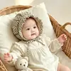 Gorro para Bebé para Otoño e Invierno, Elegante Gorro de Pescador con Encaje para Bebé Niña, Sombrero de Sol Vintage de Lunares para Bebé Princesa