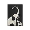 Pintura decorativa simples e moderna para sala de estar elefante preto e branco mural de parede para TV pintura de parede de fundo para sofá novo de alta qualidade
