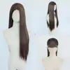 Peluca para mujer 13*4 color mixto frontal de encaje con raya libre, cabello largo lacio, fibra sintética de alta temperatura, se puede ondular y teñir