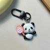 Chaveiro de Panda Pequeno Desenho Animado Chaveiro de Namorada Fofa Acessórios para Pendurar em Mochila de Estudante Acessórios de Bolsa Pequenas Joias Presente
