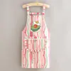 Delantal Doméstico de Cocina Estilo Occidental, Overol Transpirable y Resistente a Manchas, Ropa de Trabajo para Catering, Lona Dopamina Manga Larga