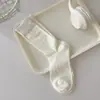 Calcetines Finos de Color Sólido para Mujer de Longitud Media Primavera y Otoño Rayas Verticales Adelgazantes Deportivos Grises Estilo Ballet Medias de Otoño e Invierno
