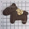 Venta Directa de Fábrica Colgante de Dibujos Animados, Colgante de Caballo Pequeño, Colgante Doble Capa de PU