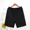 Calça de Dormir Xadrez Masculina Algodão Puro Shorts de Cinco Pontos Shorts Esportivos Largos Masculinos Shorts de Dormir Casa Casual Respirável Estilo Fino