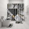 Cortina de Ducha de Baño Impresión Digital 3D de Alta Definición Transfronteriza de Amazon Juego de Cuatro Piezas Alfombrilla Antideslizante Impermeable Venta Caliente Transfronteriza