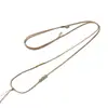Cordón Tejido a Mano Collar Retro Extremadamente Delgado Clavícula Jade Hetian Modelo Unisex