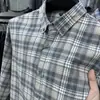 Camisa de Manga Larga a Cuadros para Hombre Otoño Nueva Camisa para Hombre Algodón Puro Camisa para Hombre Joven Top
