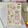 Pegatinas Lindas y Adorables de Niña, Pegatinas Dulces y Geniales de Niña, Pegatinas de Dibujos Animados Estilo Ins, Pegatinas para Diario DIY de Personajes Coreanos