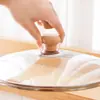 Mango de Madera Tapa de Olla Cocina Universal Resistente a Altas Temperaturas Anti quemaduras Asa de Tapa de Olla Estilo Antiguo Perilla de Olla Anti quemaduras Perla Superior Tapa de Olla Mango de Madera