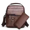 Nuevo bolso de hombro para hombre, bolso cruzado vertical informal de negocios, bolso de mano de cuero suave de PU, maletín de negocios