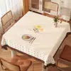 Toalha de Mesa Quadrada Estilo Desenho Animado, Impermeável, à Prova de Óleo, Lavável, Resistente ao Calor, Luxo Leve, Sensação de Alta Qualidade, Toalha para Mesa de Centro Quadrada