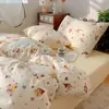 Conjunto de Cama de Algodão Acolchoado de Quatro Peças para Uso Doméstico, Roupa de Cama para Dormitório Universitário, Capa de Edredom para Todas as Estações, Capa de Edredom Dupla para Uso Doméstico 1.8