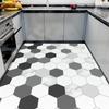 Tapete de Piso Impermeável Antiderrapante de PVC para Cozinha, Capacho de Couro para Entrada de Varanda Hall, Tapete de Piso de Cozinha Personalizável