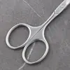 Tijeras Puntiagudas para Cejas de Acero Inoxidable, Tijeras de Maquillaje, Tijeras Curvas para Recortar Cejas, Tijeras para Vello Nasal de Punta Redonda, Tijeras para Barba, Tijeras de Belleza, Tijeras para Cejas