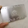 Tarjeta de presentación de metal de acero inoxidable personalizada, Tarjeta de membresía de metal cepillado, Tarjeta VIP hueca corroída