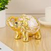 Cinzeiro de Elefante Estilo Europeu para Sala de Estar em Casa, Criativo e Personalizado, Luxo Leve, Fofo, com Tampa, Antiderrapante, Anti-Cinzas Voadores, Ornamento de Odor de Fumaça