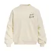 Sudadera de cuello redondo holgada con estampado de letras de marca moderna para hombre, sudadera versátil de cuello redondo de moda urbana casual para primavera y otoño