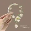 Coreia do Sul Strass Metal Grab Clip Pérola Borla Grampo de Cabelo Trigo Elegante Grampo de Cabelo Shark Clip Acessórios de Cabelo